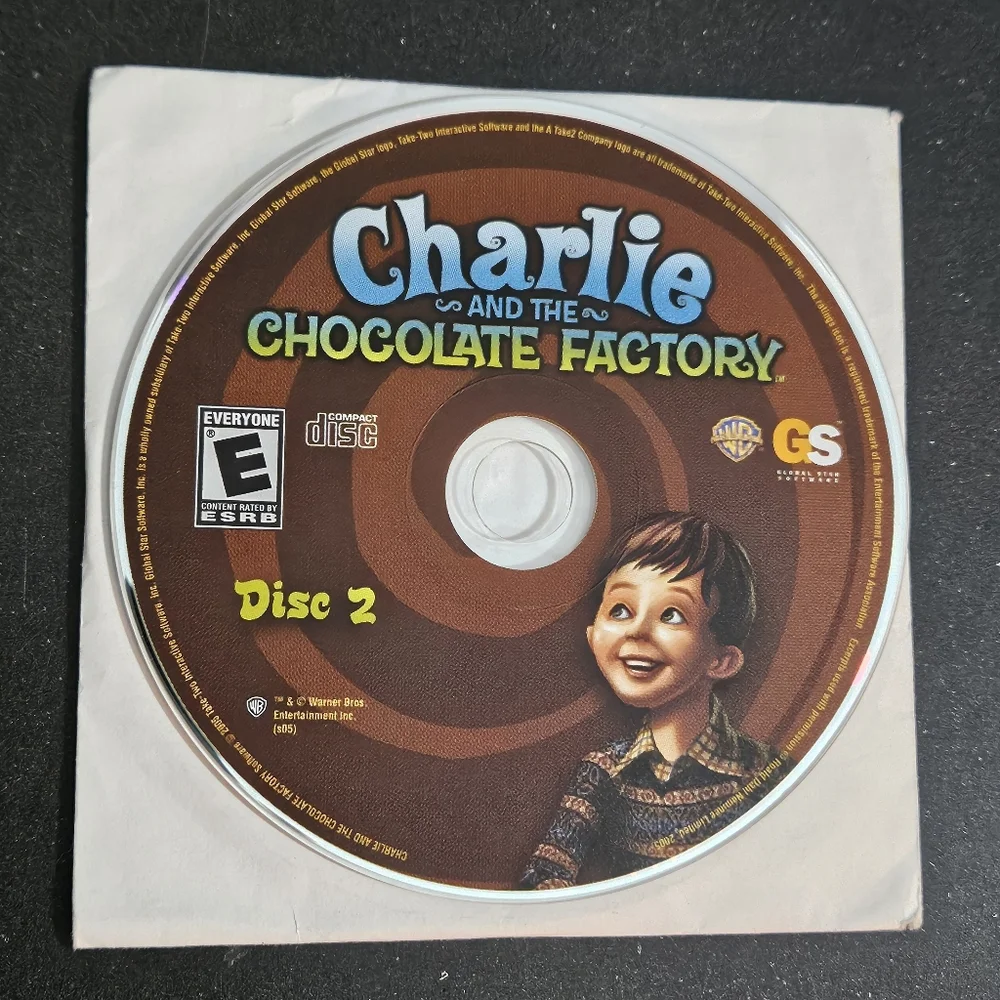 Disc 1 & 2 Charlie And The Chocolate Factory PC CD ROM 2005 Discs Only